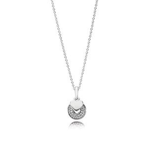 Celebration Hearts Pendant Necklace Clear CZ